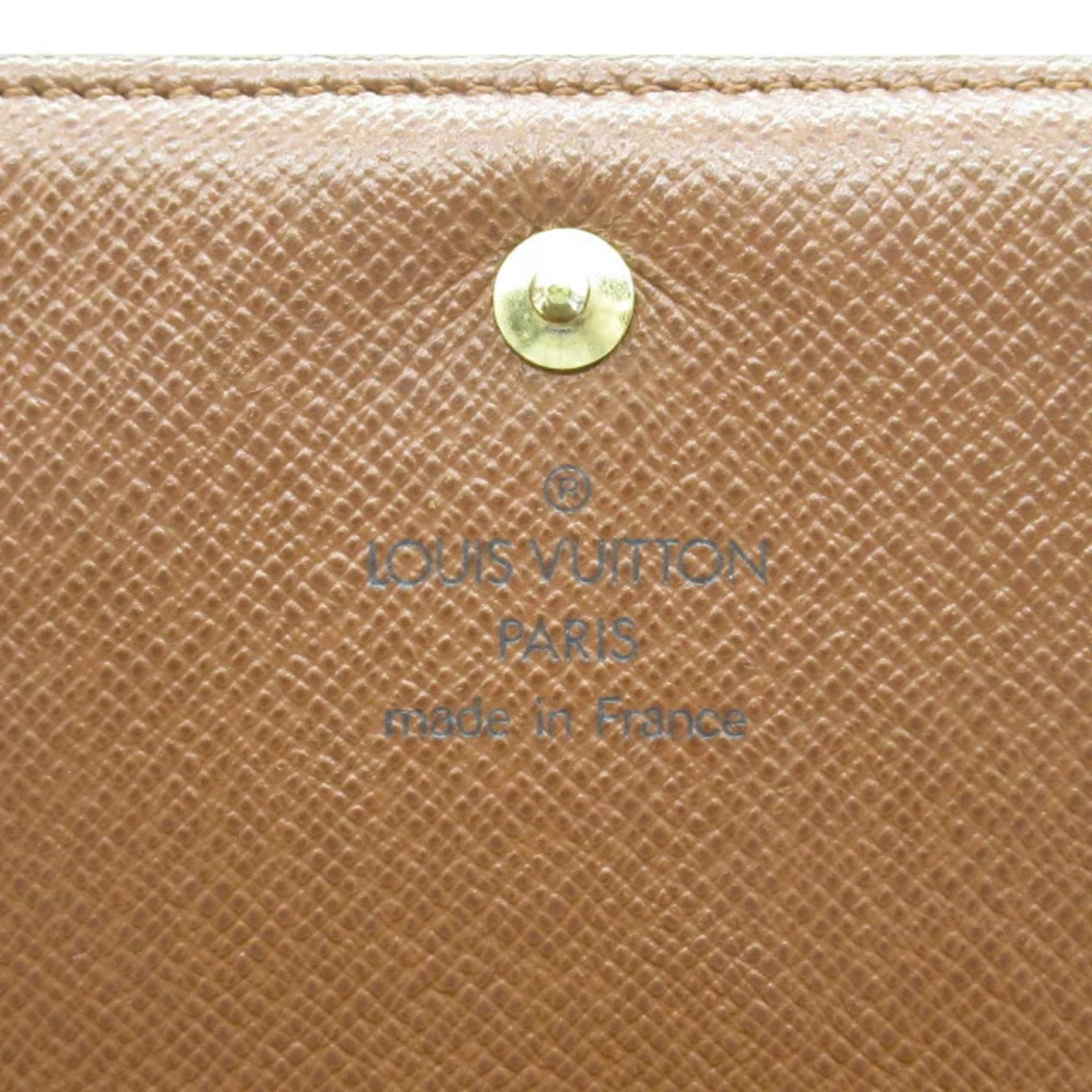 Louis Vuitton Porte Monnaie Bi Bietrezor fold Brown Canvas Wallet Monogram - Picture 7 of 8